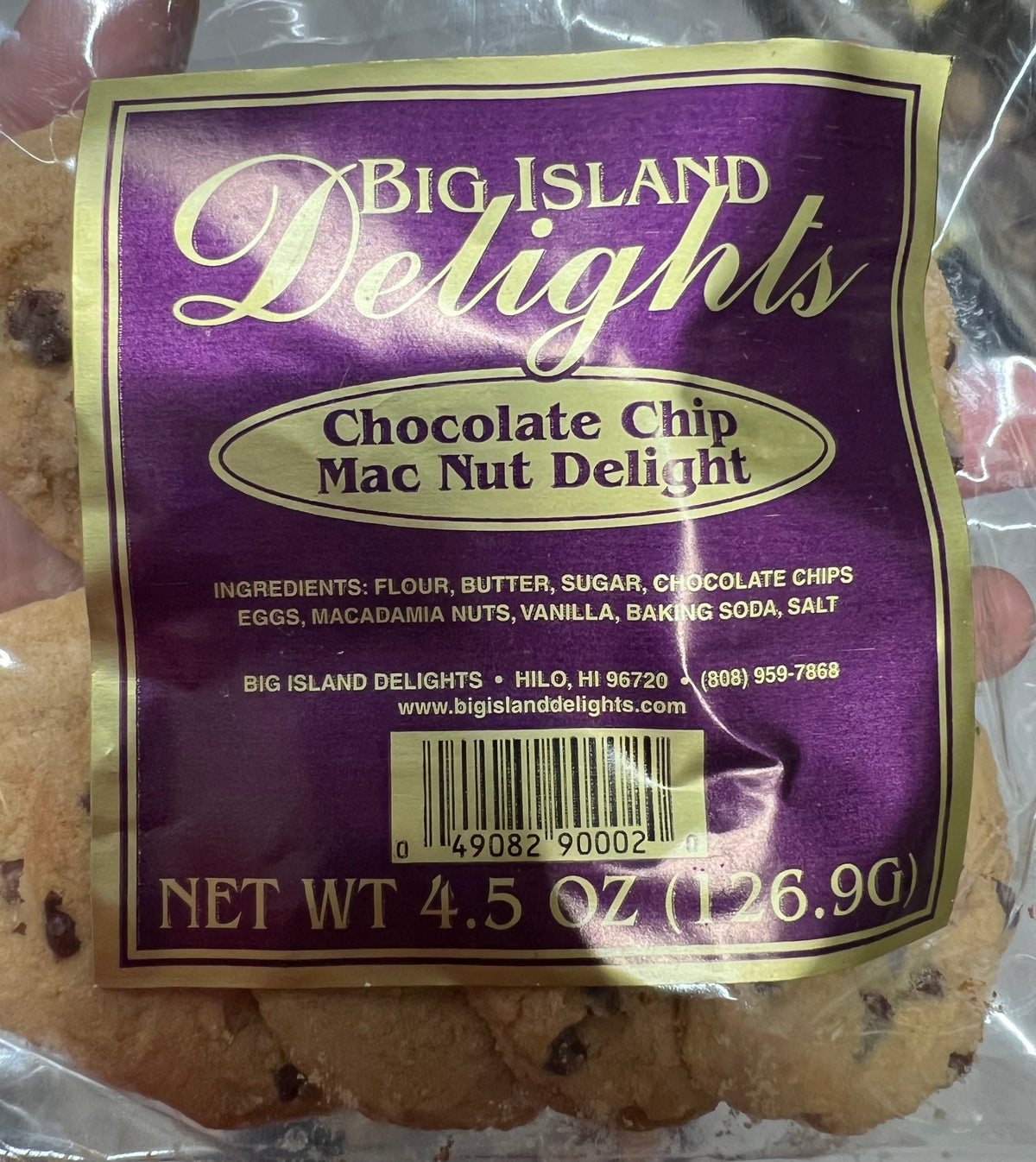 Big Island Delight Chocolate Chip Mac Nut Cookies