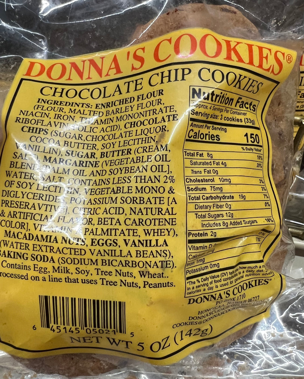 Donna’s Chocolate Chip Cookies