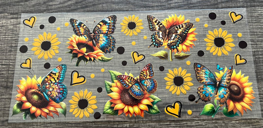 16oz Sunflower Butterfly