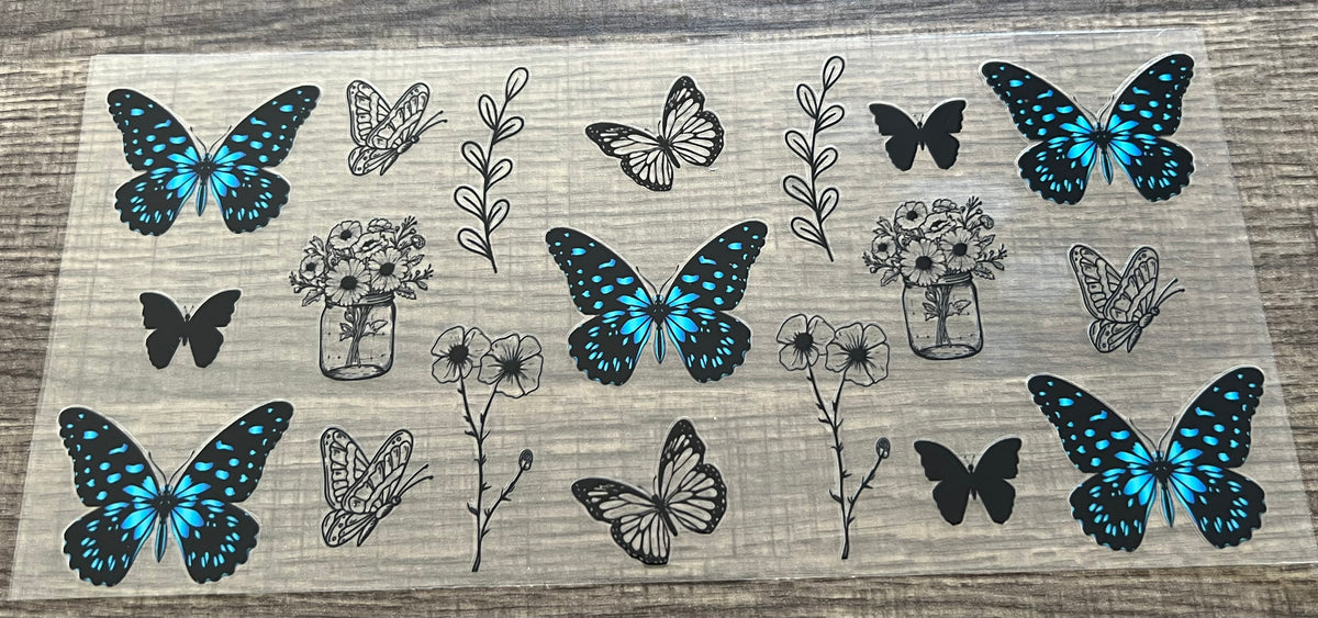 16oz Flower Butterfly