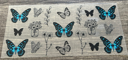 16oz Flower Butterfly