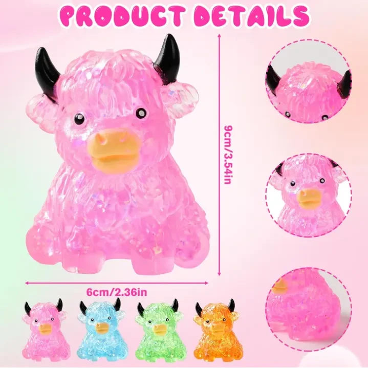 Highland Cow Sensory Squishy Toy